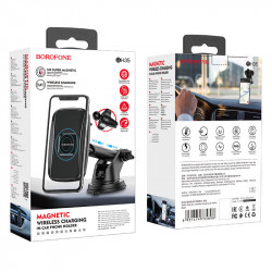 Тримач BOROFONE Magnetic wireless charging Car holder BH35 |5-15W Max, 2A|