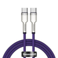 Кабель BASEUS Type-C to Type-C Cafule Series Metal Data Cable |1m, 5A, 100W, PD| (CATJK-C02)