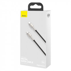 Кабель BASEUS Type-C to Type-C Cafule Series Metal Data Cable |2m, 5A, 100W, PD| (CATJK-D02)