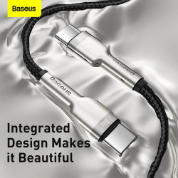 Кабель BASEUS Type-C to Type-C Cafule Series Metal Data Cable |2m, 5A, 100W, PD| (CATJK-D02)