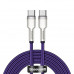 Кабель BASEUS Type-C to Type-C Cafule Series Metal Data Cable |2m, 5A, 100W, PD| (CATJK-D02)