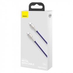 Кабель BASEUS Type-C to Type-C Cafule Series Metal Data Cable |2m, 5A, 100W, PD| (CATJK-D02)