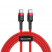 Кабель Type-c to Type-c BASEUS CAFULE PD2. 0 |2M, 60W, 3A| (CATKLF-H91)