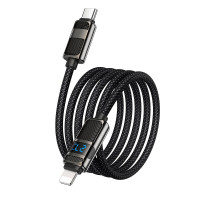 Кабель Hoco Type-C to Lightning Line charging data cable with display U137 |1.2m, 27W|
