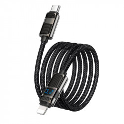 Кабель Hoco Type-C to Lightning Line charging data cable with display U137 |1.2m, 27W|