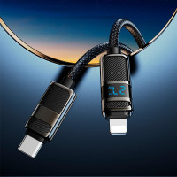 Кабель Hoco Type-C to Lightning Line charging data cable with display U137 |1.2m, 27W|
