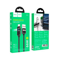 Кабель Hoco Type-C Line charging data cable with display U137 |1.2m, 5A/66W|