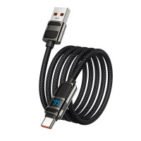 Кабель Hoco Type-C Line charging data cable with display U137 |1.2m, 5A/66W|