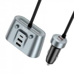 Адаптер автомобільний HOCO Establisher 2-in-1 cigarette lighter Car charger Z51 |3USB/2Type-C, PD/QC, 147W|