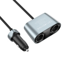 Адаптер автомобільний HOCO Establisher 2-in-1 cigarette lighter Car charger Z51 |3USB/2Type-C, PD/QC, 147W|