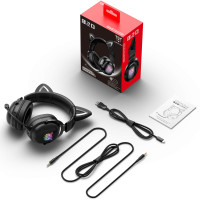 Навушники ONIKUMA Bluetooth Gaming CAT with LED B100 (B20) |BT5.0, 15-22h|