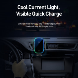 Тримач BASEUS Auto Lock Light Electric Holder with Wireless Charger |15W| (WXHW03-01)