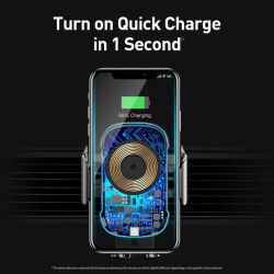 Тримач BASEUS Auto Lock Light Electric Holder with Wireless Charger |15W| (WXHW03-01)