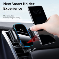 Тримач BASEUS Auto Lock Light Electric Holder with Wireless Charger |15W| (WXHW03-01)