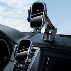 Тримач BASEUS Auto Lock Light Electric Holder with Wireless Charger |15W| (WXHW03-01)