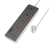 Подовжувач мережевий HOCO Rico 5-position socket AC14A |3USB/1Type-C, PD/QC, 3A/30W|