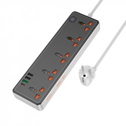 Подовжувач мережевий HOCO Rico 5-position socket AC14A |3USB/1Type-C, PD/QC, 3A/30W|