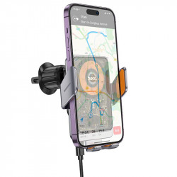Тримач Hoco Transparent Discovery Edition wireless fast charging Car holder (air outlet) HW7 |15W|