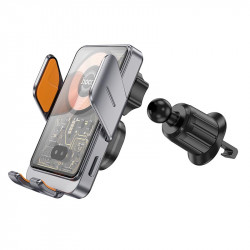 Тримач Hoco Transparent Discovery Edition wireless fast charging Car holder (air outlet) HW7 |15W|