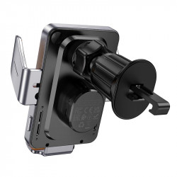 Тримач Hoco Transparent Discovery Edition wireless fast charging Car holder (air outlet) HW7 |15W|