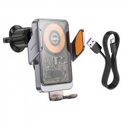 Тримач Hoco Transparent Discovery Edition wireless fast charging Car holder (air outlet) HW7 |15W|