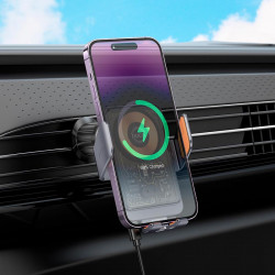 Тримач Hoco Transparent Discovery Edition wireless fast charging Car holder (air outlet) HW7 |15W|