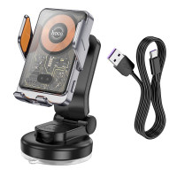 Тримач Hoco Transparent Discovery Edition wireless fast charging Car holder (center console) HW8 |15W|