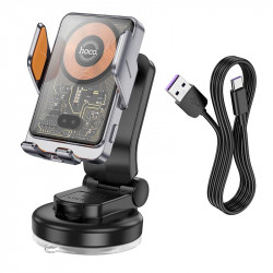 Тримач Hoco Transparent Discovery Edition wireless fast charging Car holder (center console) HW8 |15W|