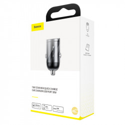 Адаптер автомобільний BASEUS Tiny Star Mini Quick Charge |1USB, QC3.0, 30W| (VCHX-A04)