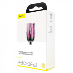 Адаптер автомобільний BASEUS Tiny Star Mini Quick Charge |1USB, QC3.0, 30W| (VCHX-A04)