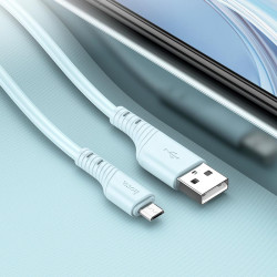 Кабель Hoco Micro USB Crystal color silicone charging data cable X97 |1m, 2.4A|