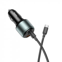 Адаптер автомобільний Hoco Type-C to Type-C cable Galloper NZ9 |1USB/2Type, 95W/3A, PD/QC|
