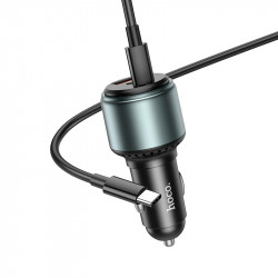 Адаптер автомобільний Hoco Type-C to Type-C cable Galloper NZ9 |1USB/2Type, 95W/3A, PD/QC|