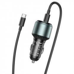 Адаптер автомобільний Hoco Type-C to Type-C cable Galloper NZ9 |1USB/2Type, 95W/3A, PD/QC|