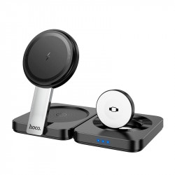 Зарядка Qi HOCO Ingenious 3-in-1 folding magnetic wireless charger CQ11 |15W|