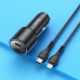 Адаптер автомобільний Hoco Type-C to Lightning Cable Clear way dual port Car charger set NZ3 |2Type-C, QC/PD, 3A/40W|