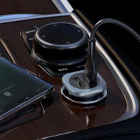 Адаптер автомобільний Hoco Type-C Cable Wise road dual port Car charger set NZ4 |2USB, 4.8A|