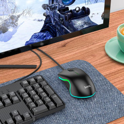 Миша HOCO Enjoy gaming luminous wired mouse GM19