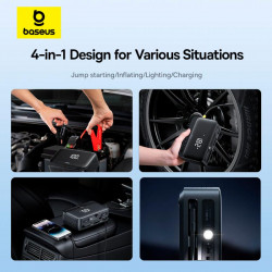 Пусковий пристрій (бустер) для авто Baseus Super Energy Series 4-in-1 Car Jump Starter 600A