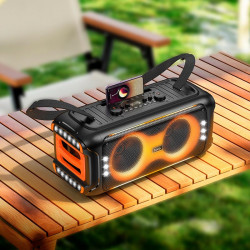 Акустика-караоке HOCO Kayman dual-mic outdoor BT speaker HA9 |BT5.4, 40W, TWS/USB/TF, 8h|
