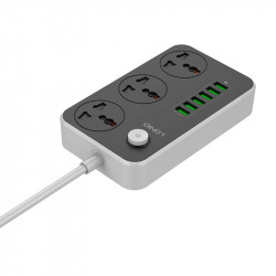 Подовжувач мережевий LDNIO універсальний SC3604 |2500W, 10A, 1.6m, 6usb, 3.4A|