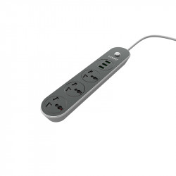 Подовжувач мережевий Ldnio SC3301 |2500W, 1.6m EU plug, 3USB, 3 Sockets 3.1A|