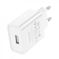 Адаптер мережевий BOROFONE Aspirer single port charger BA74A |1USB, 2.1A|