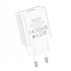 Адаптер мережевий BOROFONE Aspirer single port charger BA74A |1USB, 2.1A|