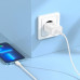 Адаптер мережевий BOROFONE Type-C to Lightning Cable Power single port charger set BA71A |1Type-C, 20W/3A, PD/QC|