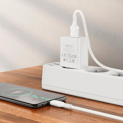 Адаптер мережевий BOROFONE Micro USB Cable Aspirer single port charger set BA74A |1USB, 2.1A|