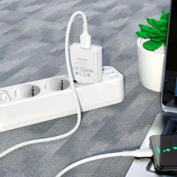 Адаптер мережевий BOROFONE Micro USB Cable Aspirer single port charger set BA74A |1USB, 2.1A|