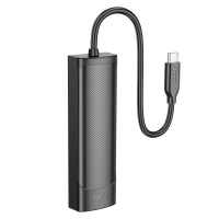 Перехідник Hoco Easy safety 4-in-1 Adapter HB41 |Type-C to USB3.0x4||L=0.2M|