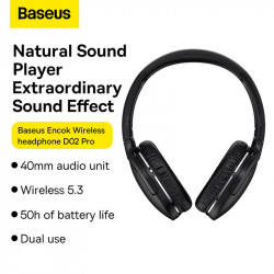 Навушники Baseus Encok Wireless headphone D02 Pro |BT5.3/AUX, 50h| (NGTD010301)