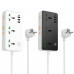 Подовжувач мережевий HOCO Storm 3-position socket AC7A |3USB/1Type-C, 3.4A/17W|